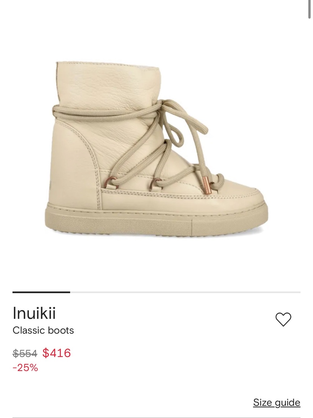 Inuikii Beige Classic Boots - size 39